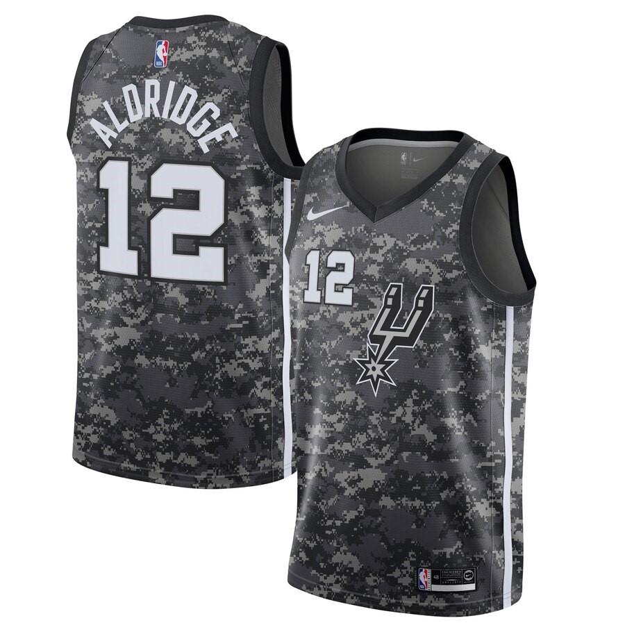 San Antonio Spurs LaMarcus Aldridge Nike Black City Edition Swingman